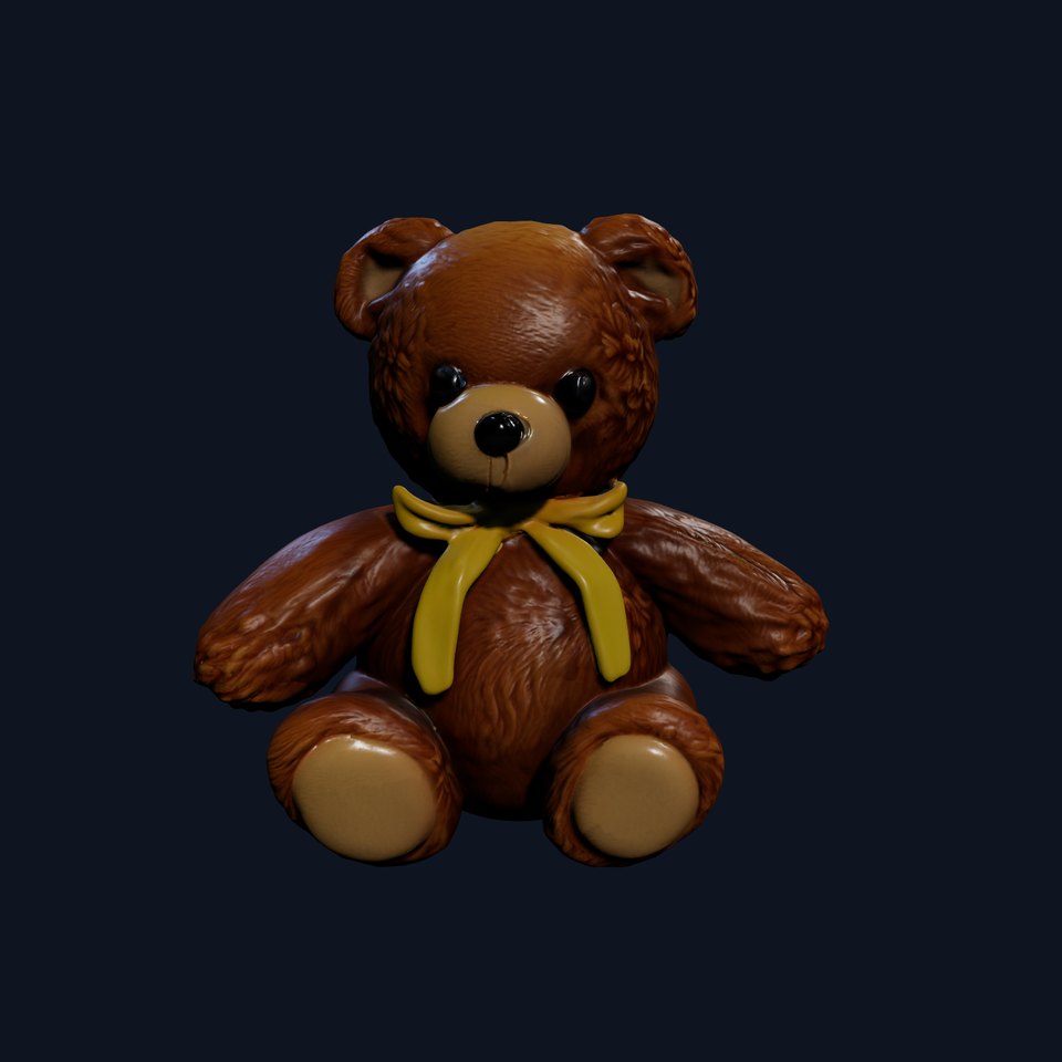 Realistic Plush Teddy Bear D Model Pack